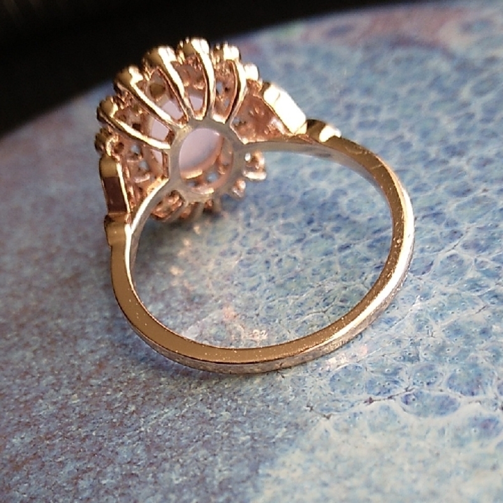 Rose Gold and Pink Gemstone Ring - Picture 4 of 7